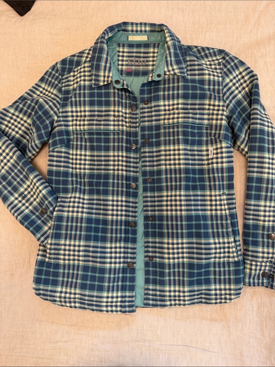 Stio Jackets & Blazers - Stio Navy and Teal Plaid Shirt Jacket